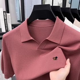 [迪奧]26年春夏高品質針織纖男士翻領POLO衫短袖，52%新疆長絨棉和48%日
