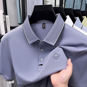 [迪奧]26年春夏高品質絲光棉男士翻領POLO衫短袖，采用高品質新疆棉面料， 具