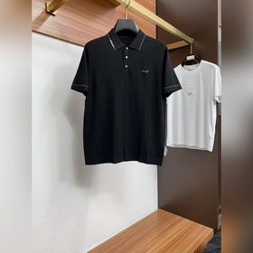 芬迪 2026新款男士高端簡約翻領衫針織短袖T恤Polo衫，香港洋行渠道貨，純正