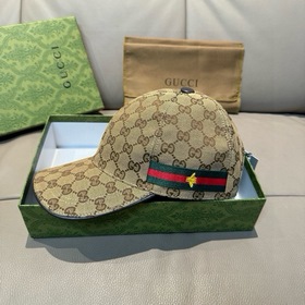 萬年經典款出貨！ 配盒子布袋，Gucci(古奇)經典原單棒球帽 小蜜蜂，專櫃1：