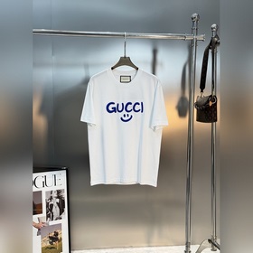 Gucci古奇笑爆款潮牌T恤.男女同款 采用純棉材質，柔軟透氣，夏天穿超舒