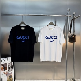 Gucci古奇笑爆款潮牌T恤.男女同款 采用純棉材質，柔軟透氣，夏天穿超舒