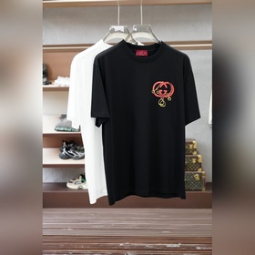 Gucci古奇- 春夏新款，專櫃1.1頂級打造，定制皮馬棉，高克重的同時帶來親膚