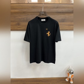 Hermes 獨家專供春季新款 愛馬仕時尚休閑圓領短袖，高密度280克純棉面料