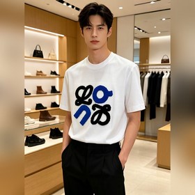 羅意威 Loewe VIP高級定制！ 2026春夏季新款短袖。這款T恤是夏季男裝