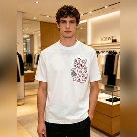 羅意威 Loewe VIP高級定制！ 2026春夏季新款短袖。這款T恤是夏季男裝