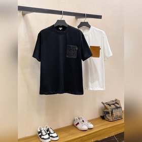 羅意威 2026SS早春新款刺繡圓領T恤，定織定染純棉300克重洗水面料，做工精