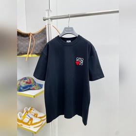 Loe 羅意威 26ss新款刺繡字母LOGO棉質短袖T恤 ROU 高支高密雙紗3