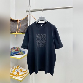 Loe 羅意威 26ss新款刺繡字母LOGO棉質短袖T恤 ROU 高支高密雙紗3