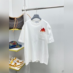 Loe 羅意威 26ss新款刺繡字母LOGO棉質短袖T恤 ROU 高支高密雙紗3