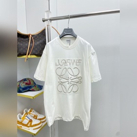 Loe 羅意威 26ss新款刺繡字母LOGO棉質短袖T恤 ROU 高支高密雙紗3
