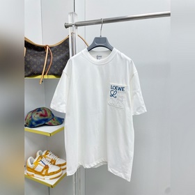 Loe 羅意威 26ss新款浮雕立體凹凸字母LOGO棉質短袖T恤 ROU 高支高