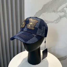 LV路易威登官網同步高版本 新款牛仔棒球帽 火爆技術升級，洗水牛仔風街頭風十足