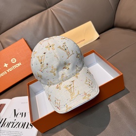 LV(路易威登)新款原單棒球帽，大logo提花，1：1開模訂制，原版牛仔布料，做
