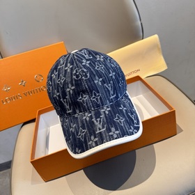 LV路易威登新款原單棒球帽，LV牛仔提花，專櫃1：1開模訂制，原版帆布面料+頭層