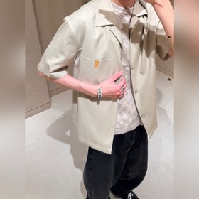 LOUIS VUITTON 路易 LV 26SS絲棉絨混紡開領标識襯衫 正品13
