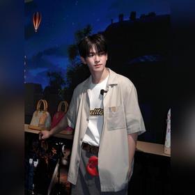 LOUIS VUITTON 路易 LV 26SS絲棉絨混紡開領标識襯衫 正品