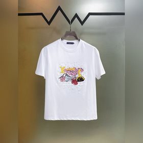 lv 頂級貨品 2026春夏新款首發專櫃最新款短袖圓領T恤 高端訂制 設計前衛時