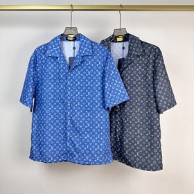 路易威登(Louis Vuitton)的Monogram老花滿印短袖古巴領襯衫，