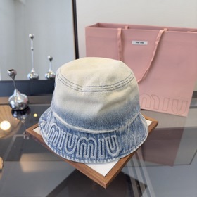 miumiu缪缪新款牛仔漁夫帽，頭圍57cm