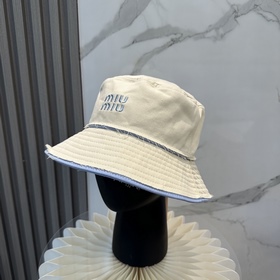[Miumiu缪缪]新款訂單款刺繡漁夫帽 大牌款超好搭配，趕緊入手！