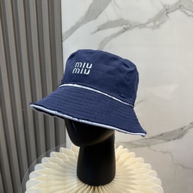 [Miumiu缪缪]新款訂單款刺繡漁夫帽 大牌款超好搭配，趕緊入手！