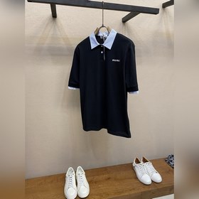 MiuMiu，格子襯衫領刺繡POLO  面料：采用50支純棉雙珠地，原版定制