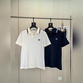 MiuMiu 2026春夏新款原單男士翻領Polo衫短袖T恤 櫃台同步發售 爆款
