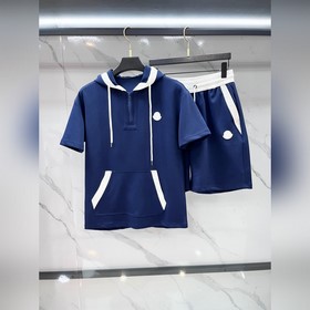 蒙口 2026春夏最新款，男女同款，經典設計短袖T恤短褲套裝，微擴版型，定制空氣