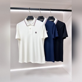 Moncler 春季新款短袖 蒙口純棉翻領短袖T恤，商務時尚純棉T恤，胸前log