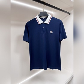 Moncler 春季新款短袖 蒙口純棉翻領短袖T恤，商務時尚純棉T恤，胸前log