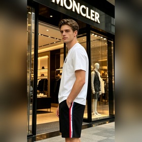 衣服價格2500 褲子價格2300  Moncler蒙口26s新款潮牌五分短褲