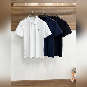 Moncler 蒙口 春季新款短袖 純棉翻領短袖T恤，純棉T恤、上身效果非常棒，