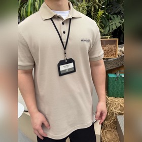 MONCLER，蒙口 26SS棉質徽标字母三粒扣Polo衫 正品3500購入開發