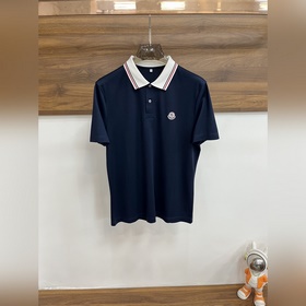 Moncler 春季新款短袖 蒙口純棉翻領短袖T恤，商務時尚純棉T恤，胸前log