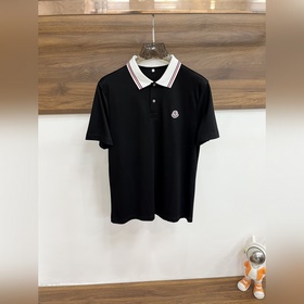 Moncler 春季新款短袖 蒙口純棉翻領短袖T恤，商務時尚純棉T恤，胸前log