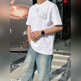 Moncler 蒙口 2026春夏最新款男女同款 休閑圓領短袖T恤！經典刺繡l