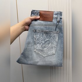 Prada 普拉達  三标齊全2026春夏最新推出男士牛仔褲新品！重工水洗牛仔