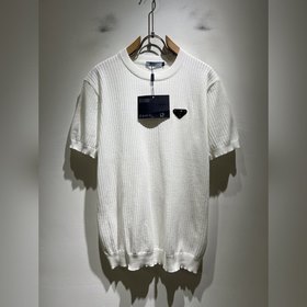 Prada 普拉達2026春夏新款男士短袖針織短袖T恤，最新款全網獨家首上！！~