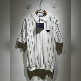 Prada 普拉達2026春夏新款男士翻領短袖針織短袖T恤，最新款全網獨家首上！