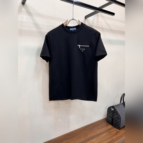 Prada 普拉達  三标齊全2026春夏男士圓領短袖T恤 櫃台同步發售 爆款