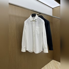新款 秋冬  Prada 普拉達 SS春夏新款時尚簡約長袖襯衫，本款輕盈棉質