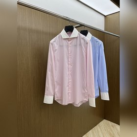 新款 秋冬  Prada 普拉達 SS春夏新款時尚簡約長袖襯衫，本款輕盈棉質