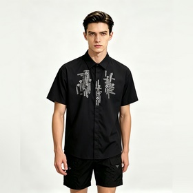 Versace 2026春夏新款襯衫 範思哲男士必備款短袖襯衫，頂級刺繡工藝襯衫