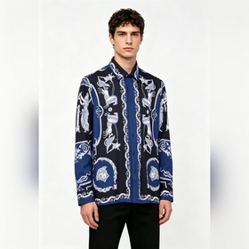 範思哲 26ss最新秋款男士必備款襯衫，定制絲光面料，舒服透氣，柔軟舒适，上身高