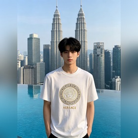 範思哲 2026夏裝新款男女同款 短袖T恤，！定制專屬純棉面料，定制原版工藝螺紋