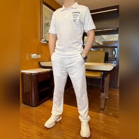 Versace 新款短袖 範思哲純棉翻領短袖T恤，商務時尚純棉T恤 尺碼：M-