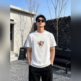 範思哲 獨家專供新款原單男士休閑短袖 高端定制 高版本 時尚百搭爆款  進口面