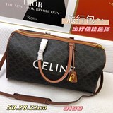  CELINE新款大号帆布配牛皮 旅行袋 VOYAGE 棉質帆布和小牛皮