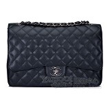 chanel 荔枝小牛皮翻蓋式maxi 2.55 coco包